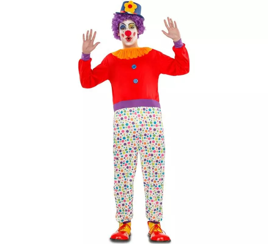 Translation missing: de.Disfraz de Payaso con Lunares para hombre