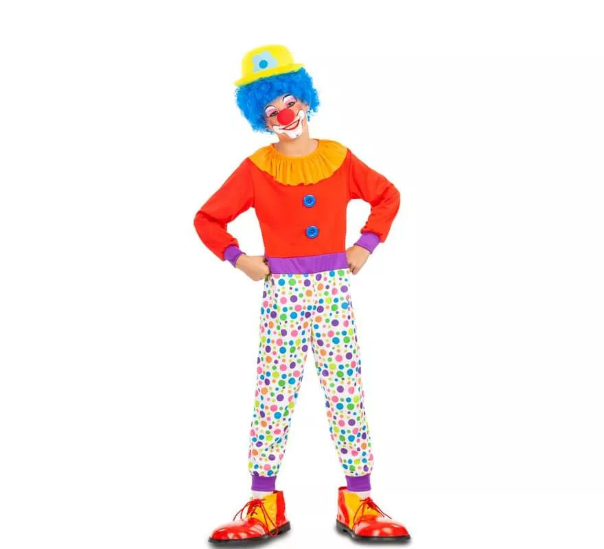 Translation missing: de.Disfraz de Payaso con Lunares para niño