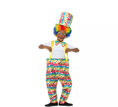 Clown Kostüm mit Topos und Streifen für Kinder
