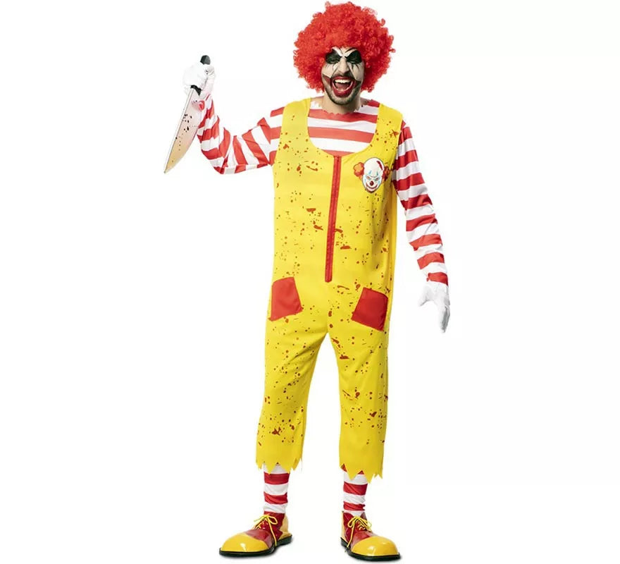 Translation missing: de.Disfraz de Payaso de Hamburguesa Asesino para hombre
