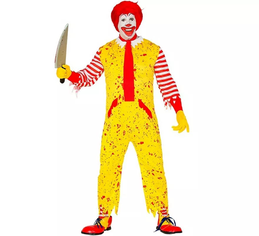 Translation missing: de.Disfraz de Payaso de Hamburguesa Asesino para hombre
