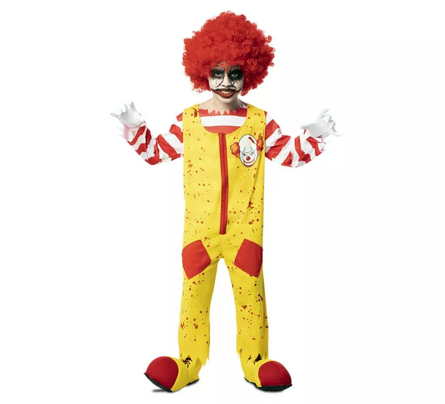 Translation missing: de.Disfraz de Payaso de Hamburguesa Asesino para niño