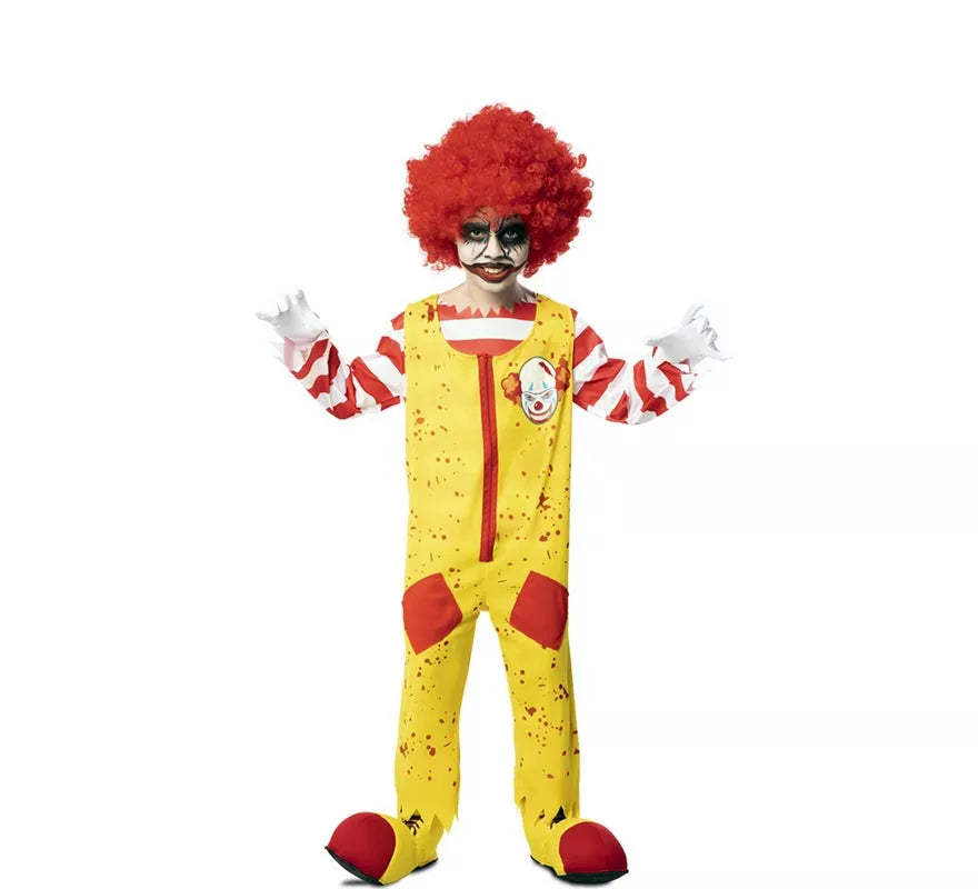 Translation missing: de.Disfraz de Payaso de Hamburguesa Asesino para niño
