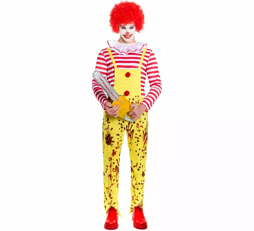Translation missing: de.Disfraz de Payaso de Hamburguesa Sádico para hombre