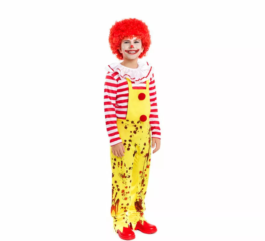 Translation missing: de.Disfraz de Payaso de Hamburguesa Sádico para niño