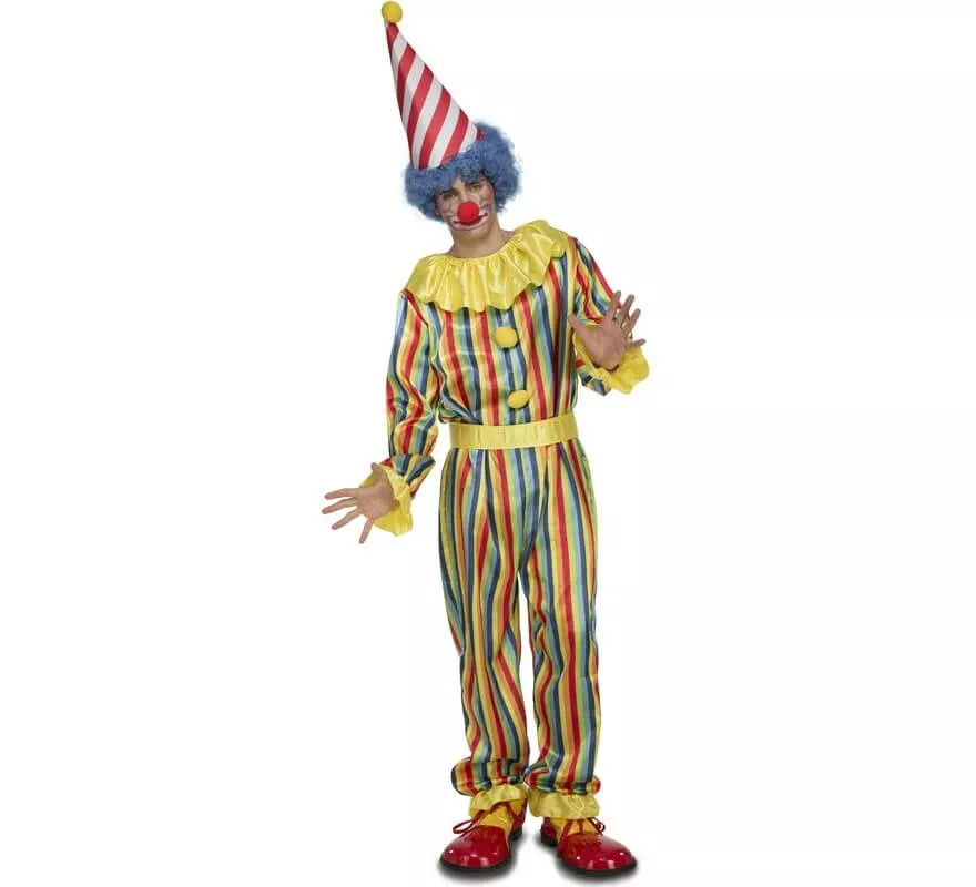 Translation missing: de.Disfraz de Payaso De Rayas para hombre