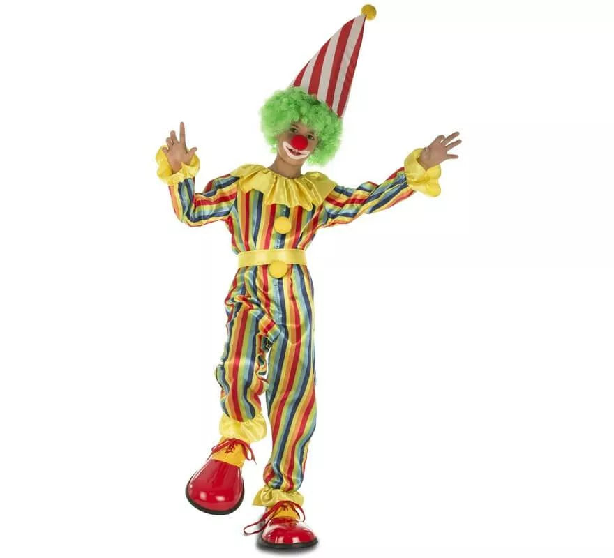 Translation missing: de.Disfraz de Payaso De Rayas para niño