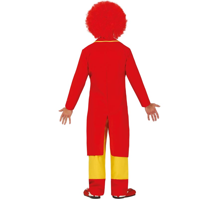 Disfraz de Payaso de Traje Rojo y Amarillo para hombre