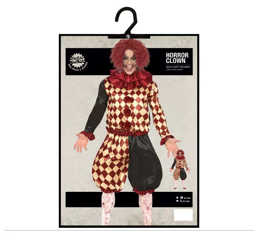 Translation missing: de.Disfraz de Payaso del Horror a Cuadros para hombre