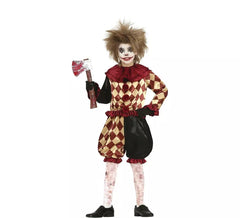 Blutiger Horrorclown Kostüm für Jungen