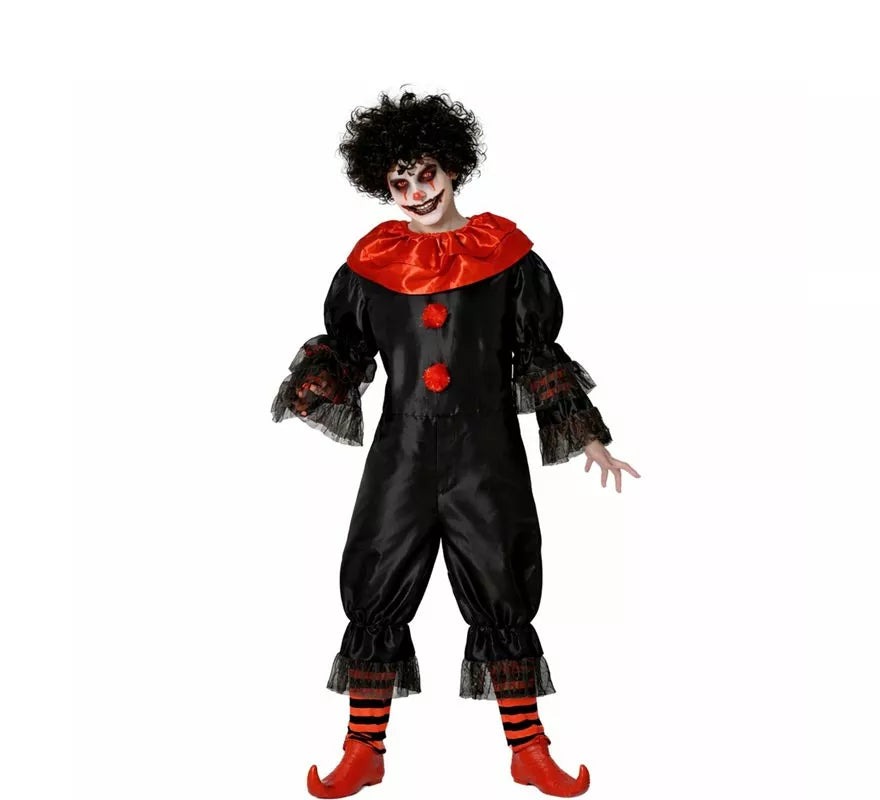 Translation missing: de.Disfraz de Payaso Diabólico Negro para hombre