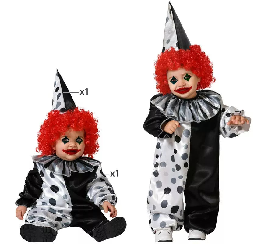 Translation missing: de.Disfraz de Payaso Gris para niños y bebé