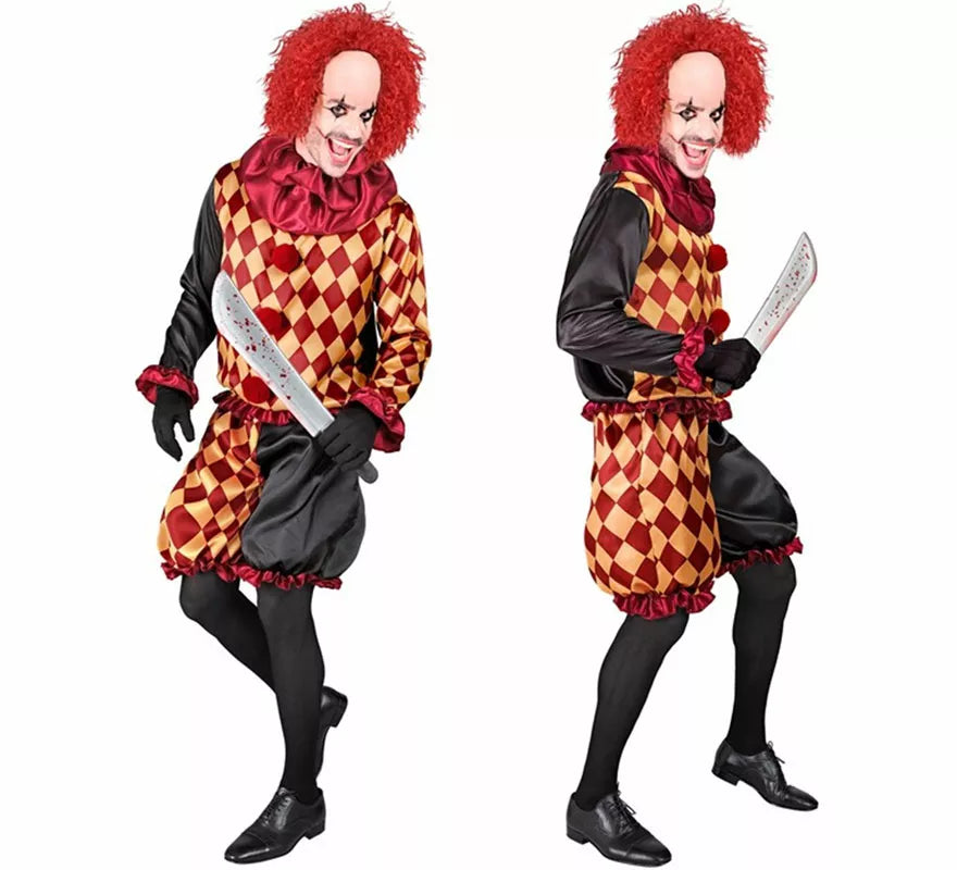 Translation missing: de.Disfraz de Payaso Macabro a Cuadros para hombre