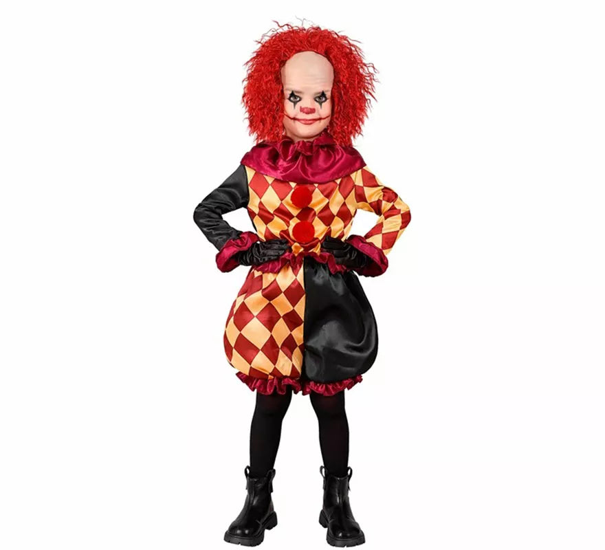 Translation missing: de.Disfraz de Payaso Macabro a Cuadros para niño