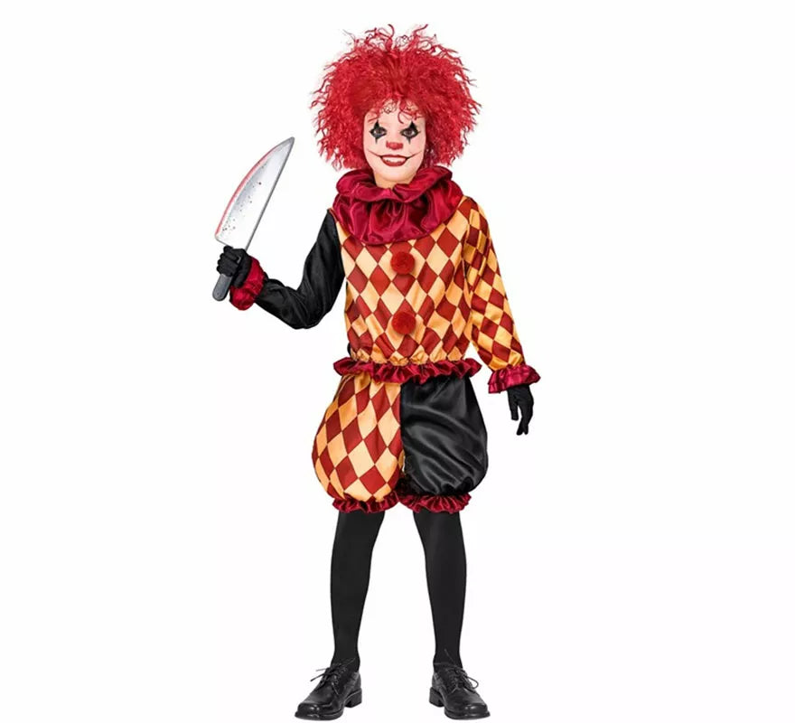 Translation missing: de.Disfraz de Payaso Macabro a Cuadros para niño