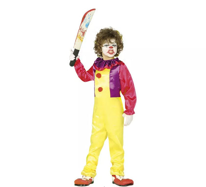 Disfraz de Payaso Maléfico Amarillo para niño