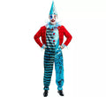 Disfraz de Payaso Maniaco azul y rojo para hombre