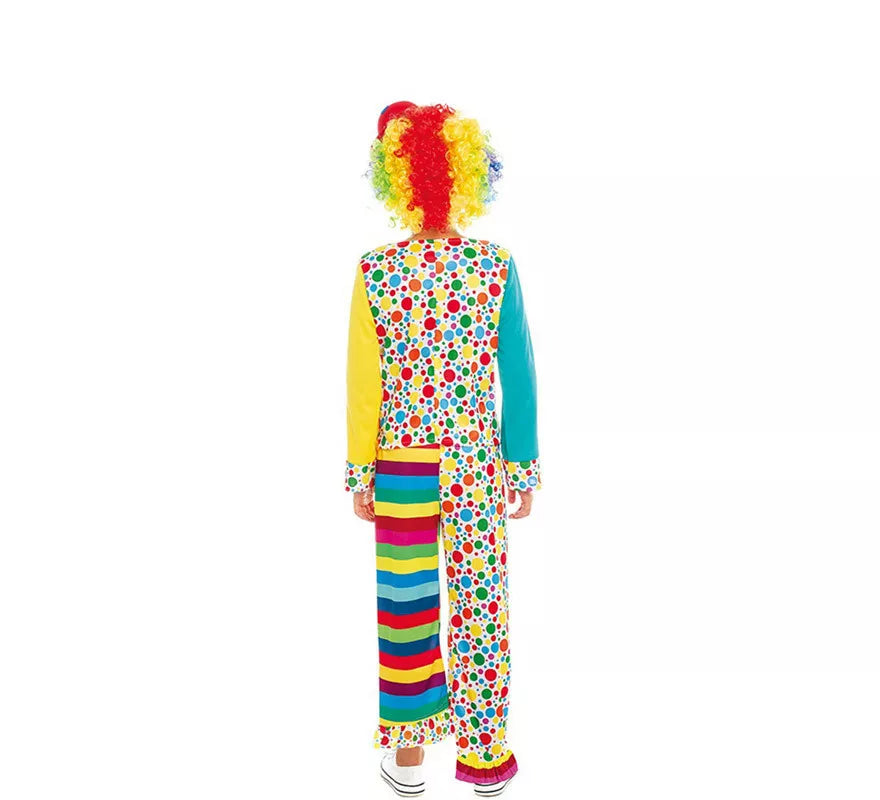 Translation missing: de.Disfraz de Payaso Multicolor con Corbata para niño