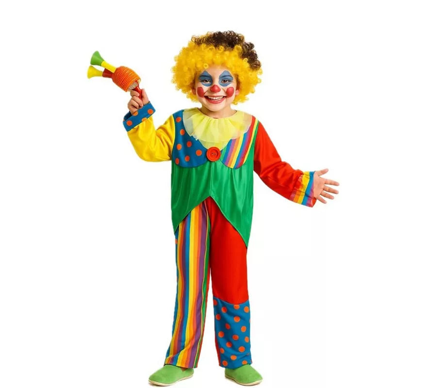 Translation missing: de.Disfraz de Payaso Multicolor para niño