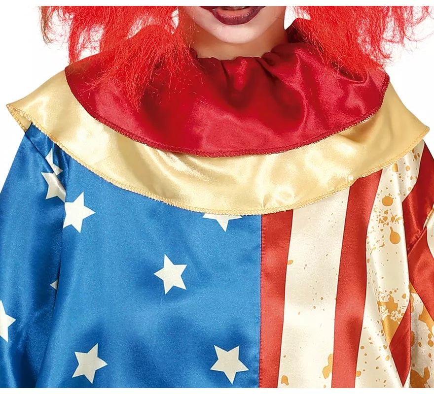 Translation missing: de.Disfraz de Payaso Patriota Malvado para niños