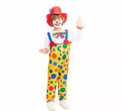 Gepunktetes Latz-Clown-Kostüm für Kinder