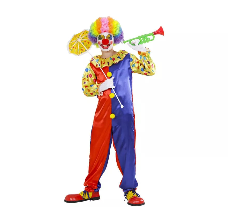 Translation missing: de.Disfraz de Payaso rojo y azul para niños y adolescentes