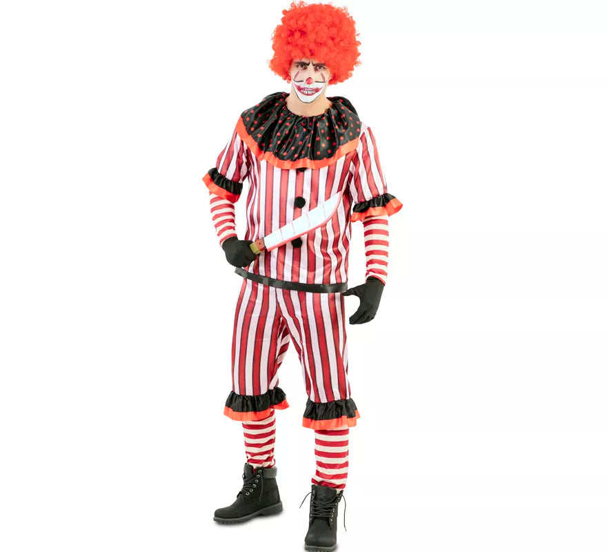 Translation missing: de.Disfraz de Payaso Sangriento Rojo para hombre