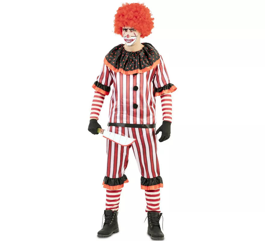 Translation missing: de.Disfraz de Payaso Sangriento Rojo para hombre