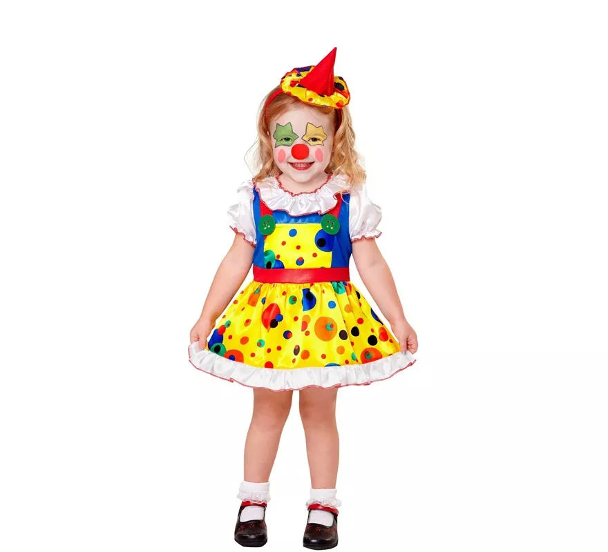 Translation missing: de.Disfraz de Payaso Topitos para niña