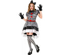 Disfraz de Payaso Vintage a Cuadros para mujer