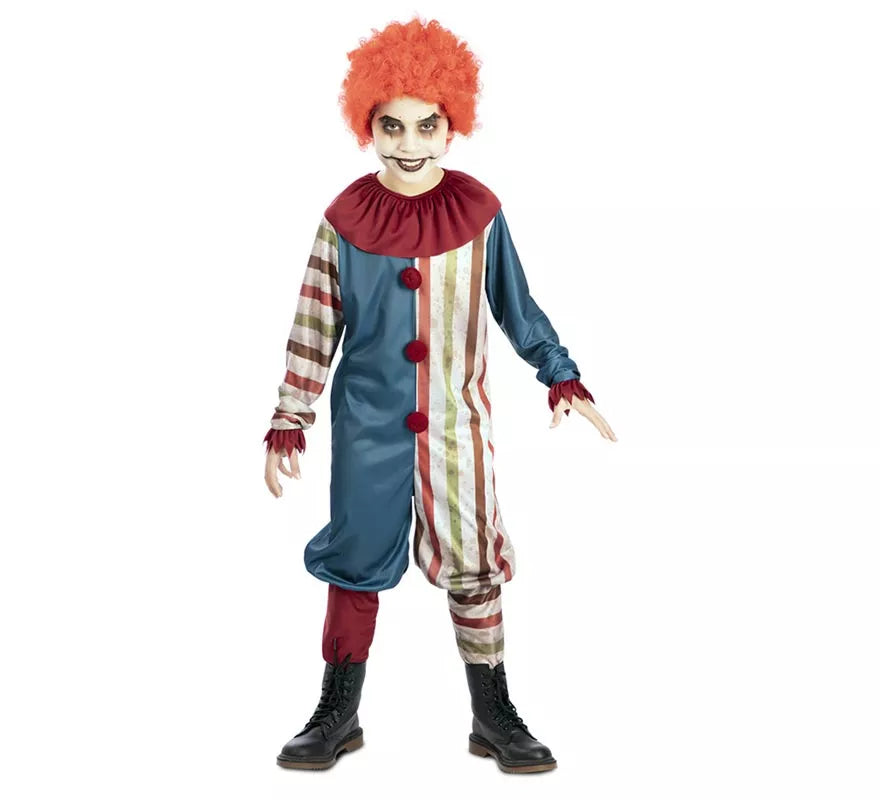 Disfraz de Payaso Macabro Vintage para niño