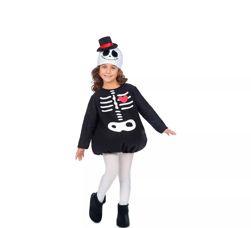 Translation missing: de.Disfraz de Pequeño Esqueleto con corazón para bebé y niños