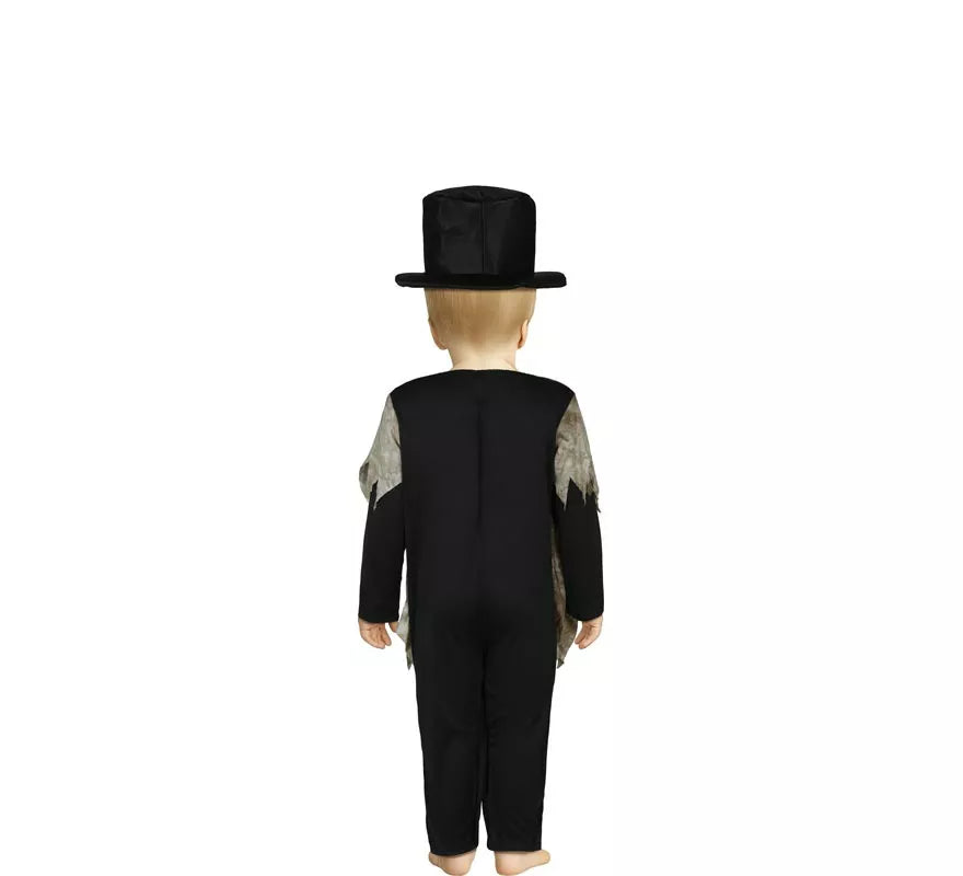 Translation missing: de.Disfraz de Pequeño Esqueleto con sombrero para bebé