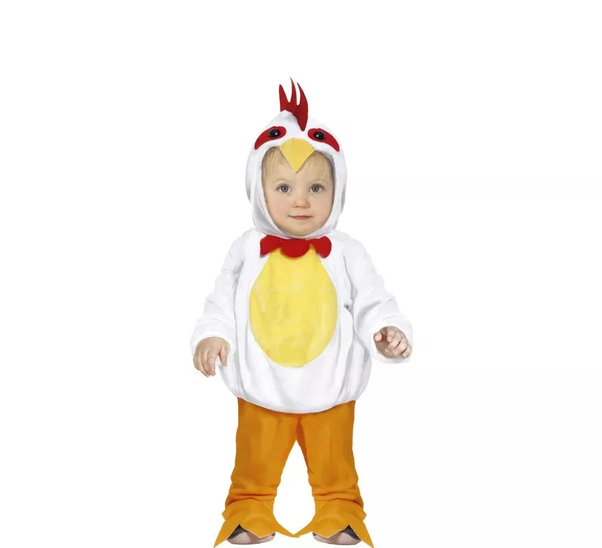Translation missing: de.Disfraz de Pequeño Pollo Blanco para bebé
