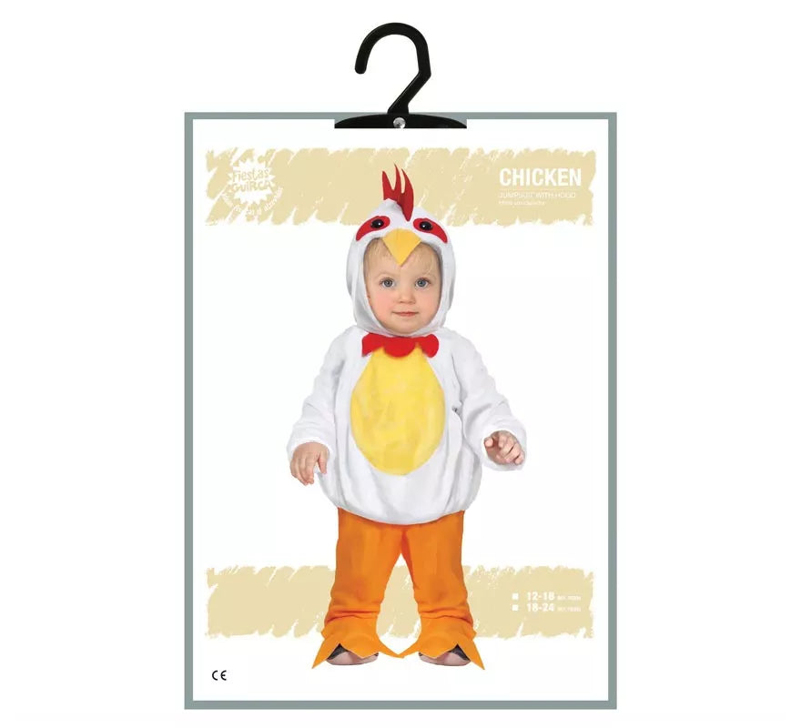 Translation missing: de.Disfraz de Pequeño Pollo Blanco para bebé