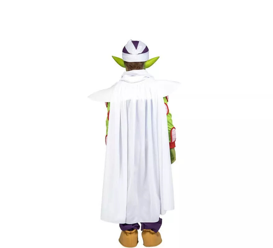 Disfraz de Piccolo de Dragon Ball con orejas y maquillaje para niño