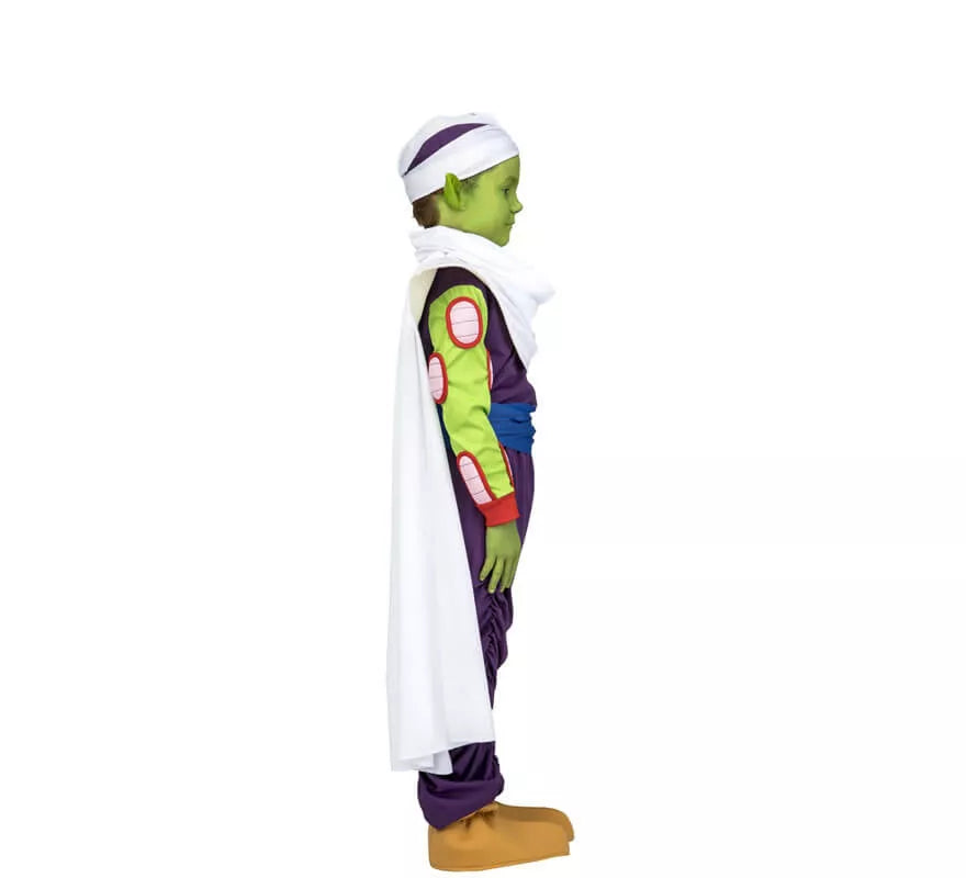 Translation missing: de.Disfraz de Piccolo de Dragon Ball con orejas y maquillaje para niño