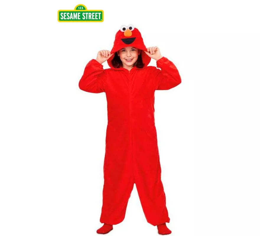Translation missing: de.Disfraz de Pijama de Elmo de Barrio Sésamo para niños
