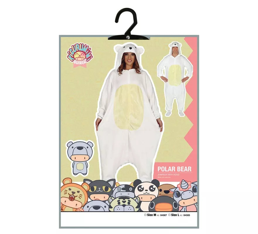 Translation missing: de.Disfraz de Pijama de Oso Polar para adultos