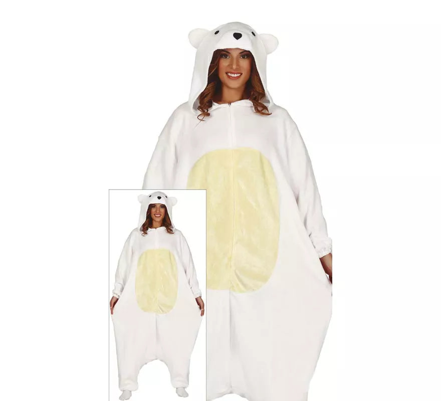 Translation missing: de.Disfraz de Pijama de Oso Polar para adultos