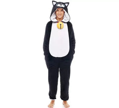 Schwarze Katze mit Glöckchen-Pyjama-Kostüm für Herren
