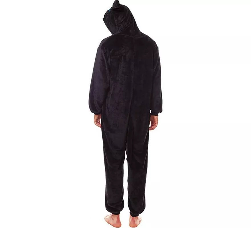 Translation missing: de.Disfraz de Pijama Gato negro y blanco para adultos