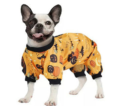 Fröhliches Kürbis-Pyjama-Kostüm für Hunde