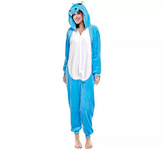 Blaues Nilpferd-Pyjama-Kostüm für Damen