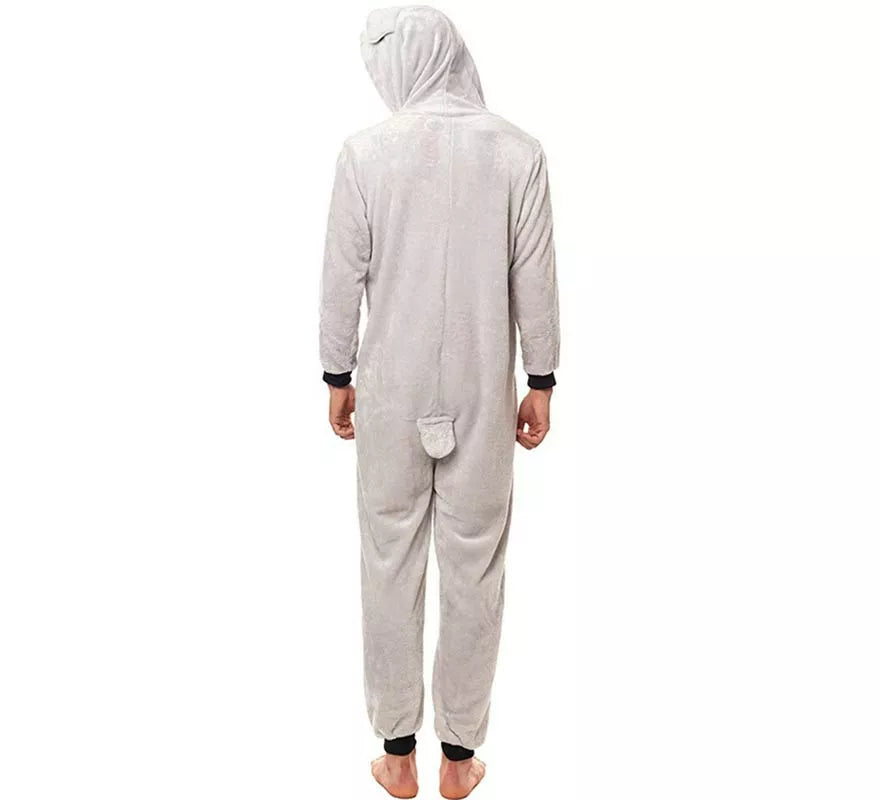 Disfraz de Pijama Koala gris para adultos