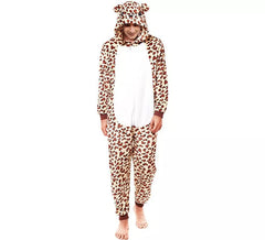 Braunes Leoparden-Pyjama-Kostüm für Herren