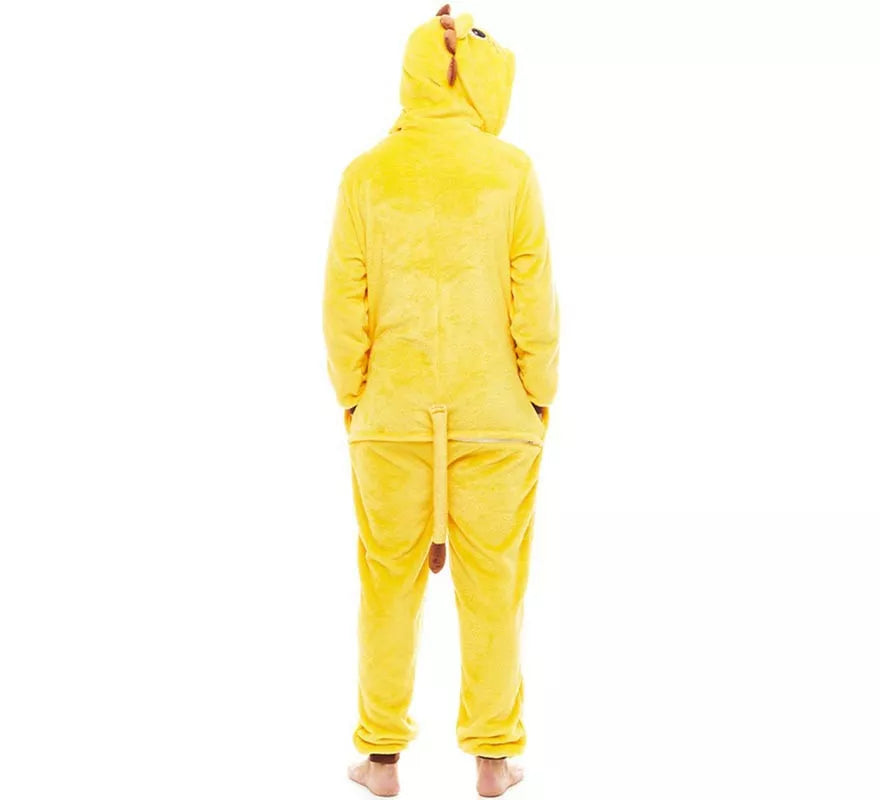 Translation missing: de.Disfraz de Pijama Lorenzo León amarillo para adultos