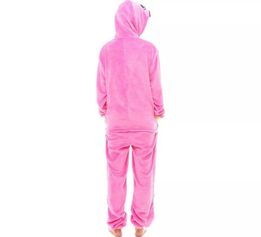 Disfraz de Pijama Monstruo rosa para adultos