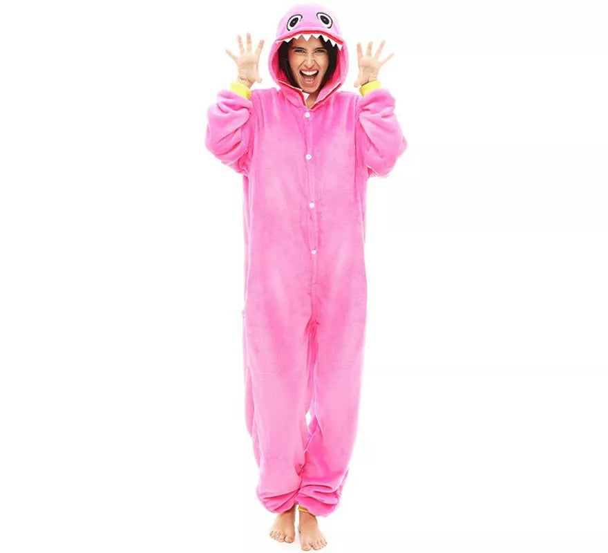 Translation missing: de.Disfraz de Pijama Monstruo rosa para adultos
