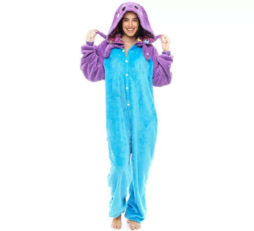 Translation missing: de.Disfraz de Pijama Pepa Pulpa azul para adultos